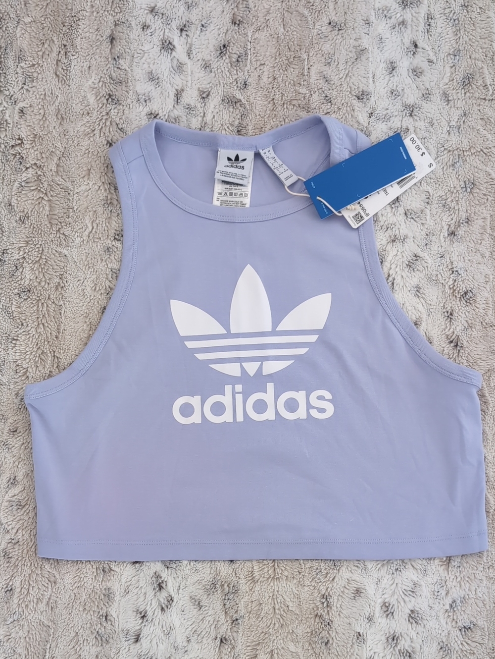 adidas Originals Violet Tone Trefoil Cropped Tank Top